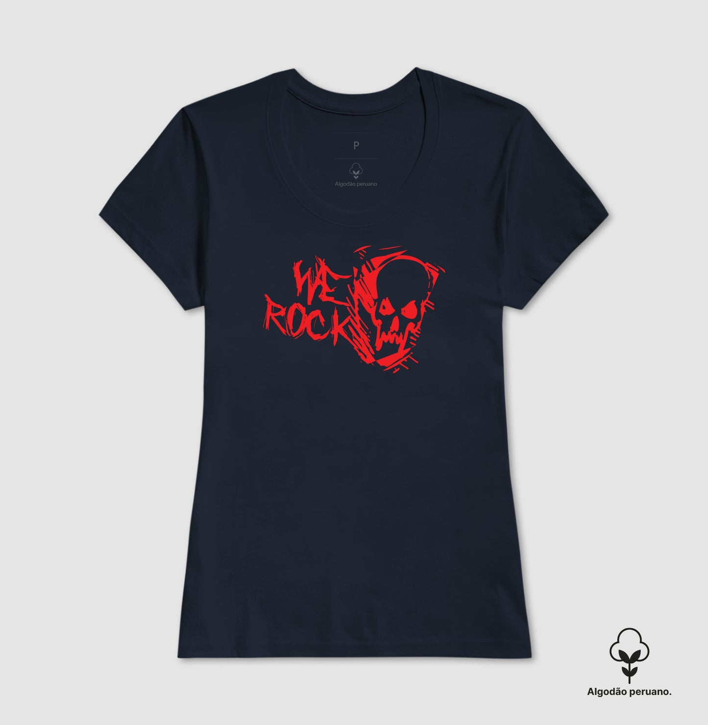 camiseta algodão peruano werock ghost red feminina