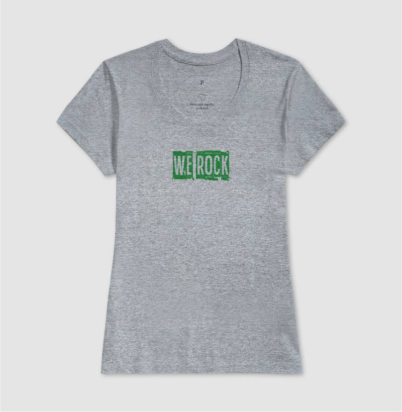 camiseta werock logo journal feminina