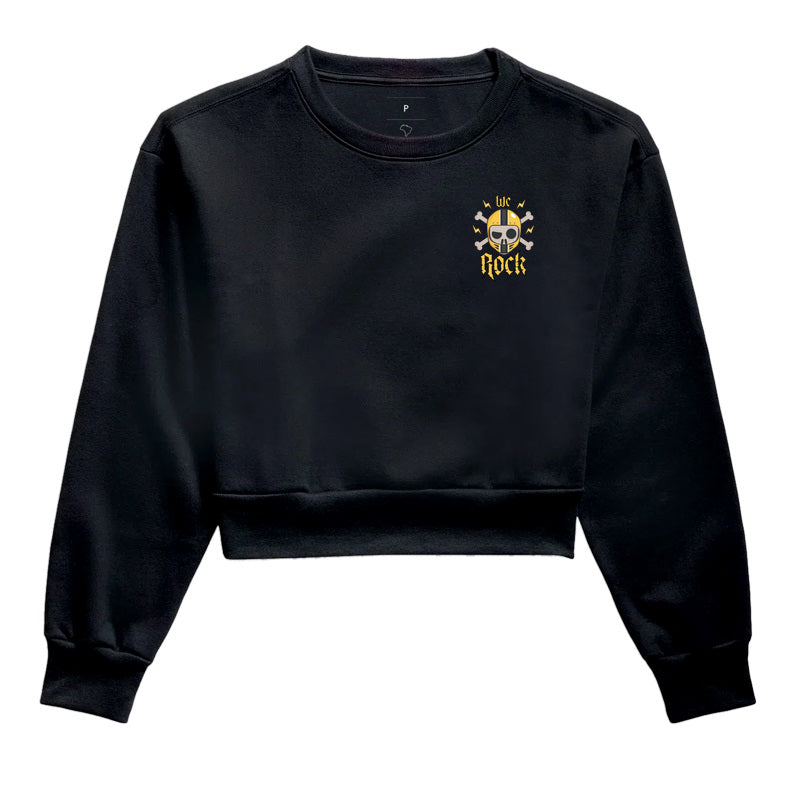 cropped moletom werock motorcycle skull