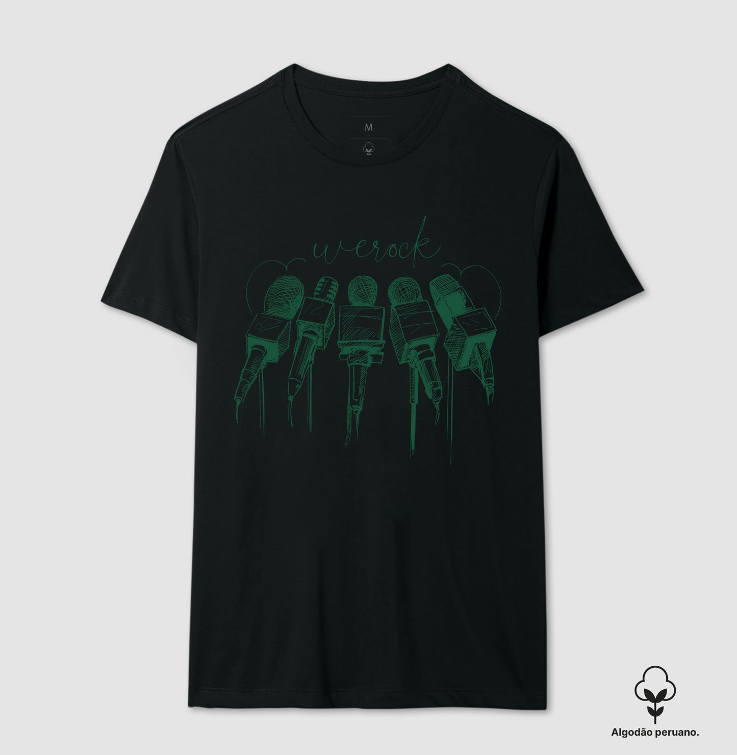camiseta algodão peruano werock mics