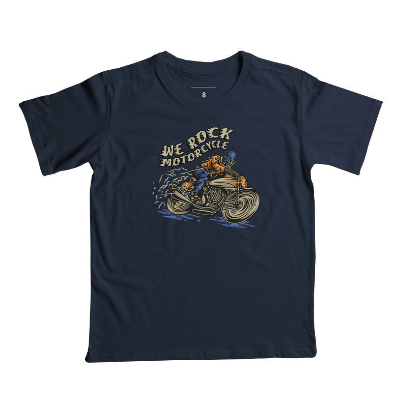 camiseta infantil werock motorcycle