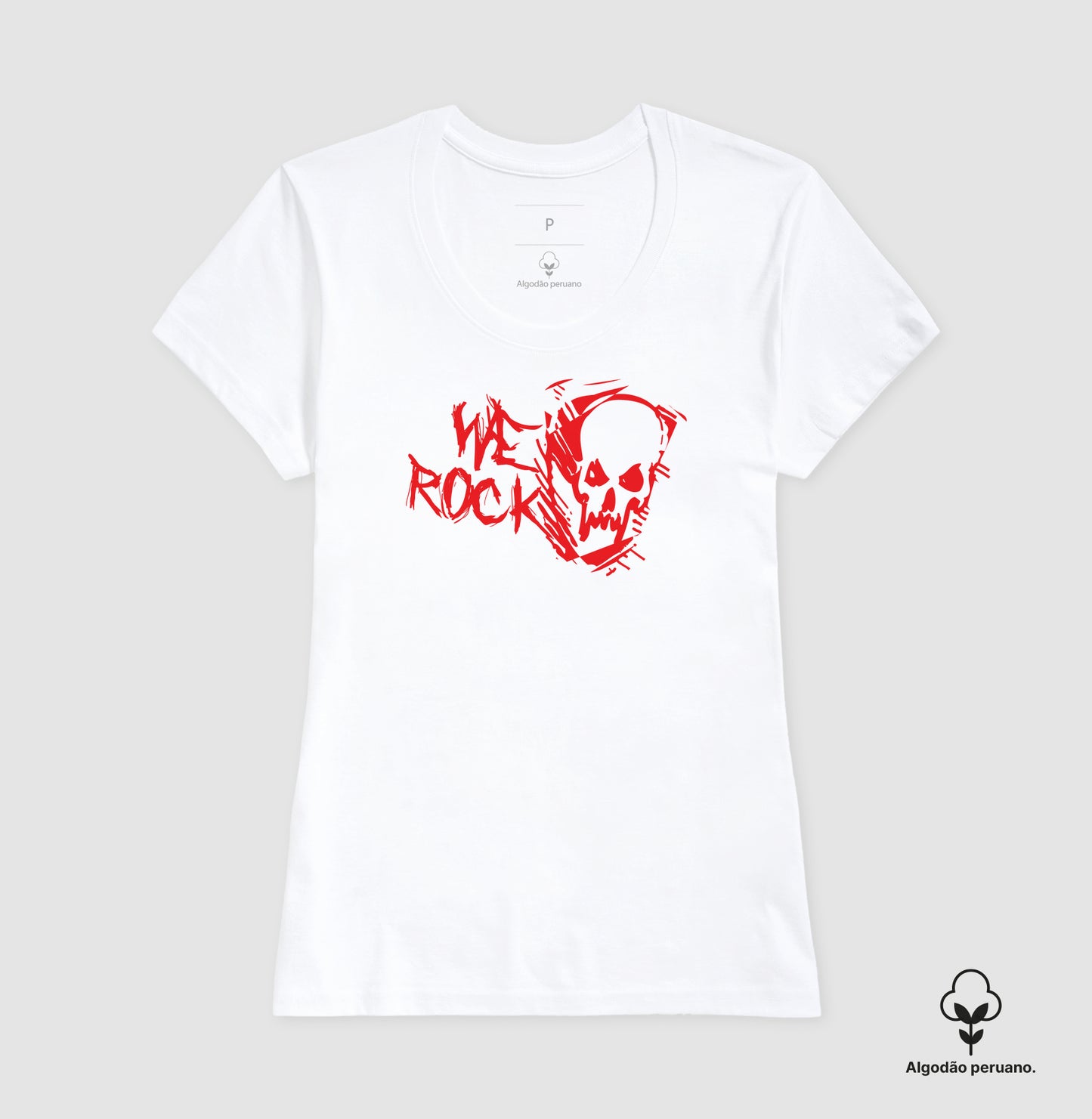 camiseta algodão peruano werock ghost red feminina