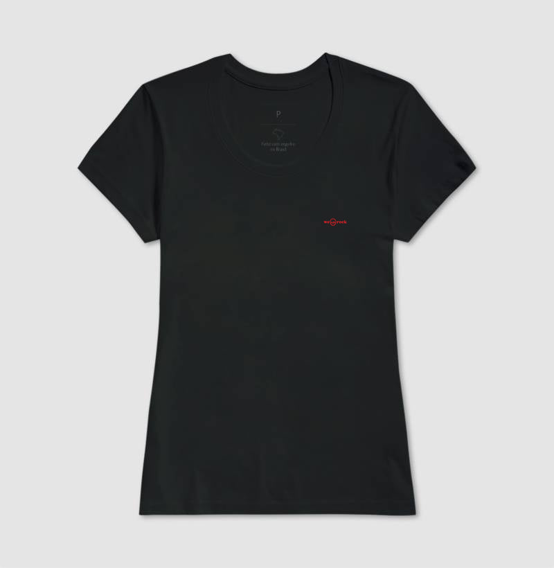 camiseta basic werock logo red feminina