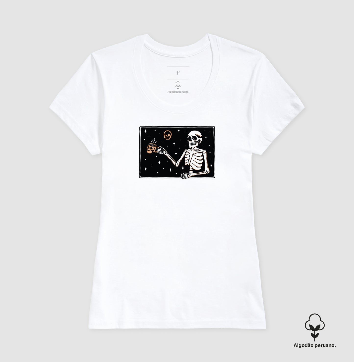 camiseta algodão peruano werock frame feminina
