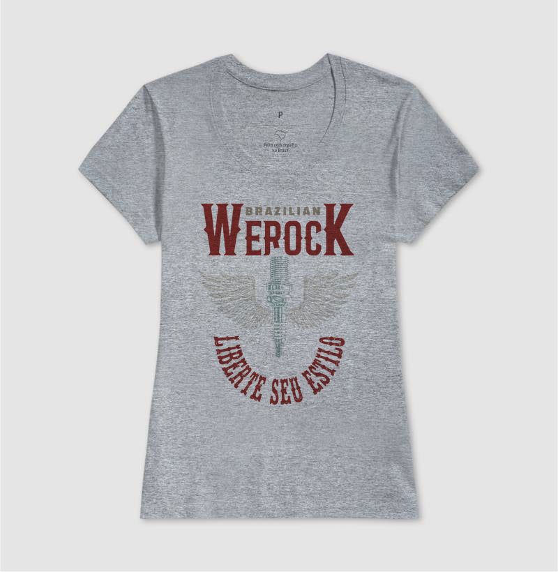 camiseta werock motorcycle wings feminino