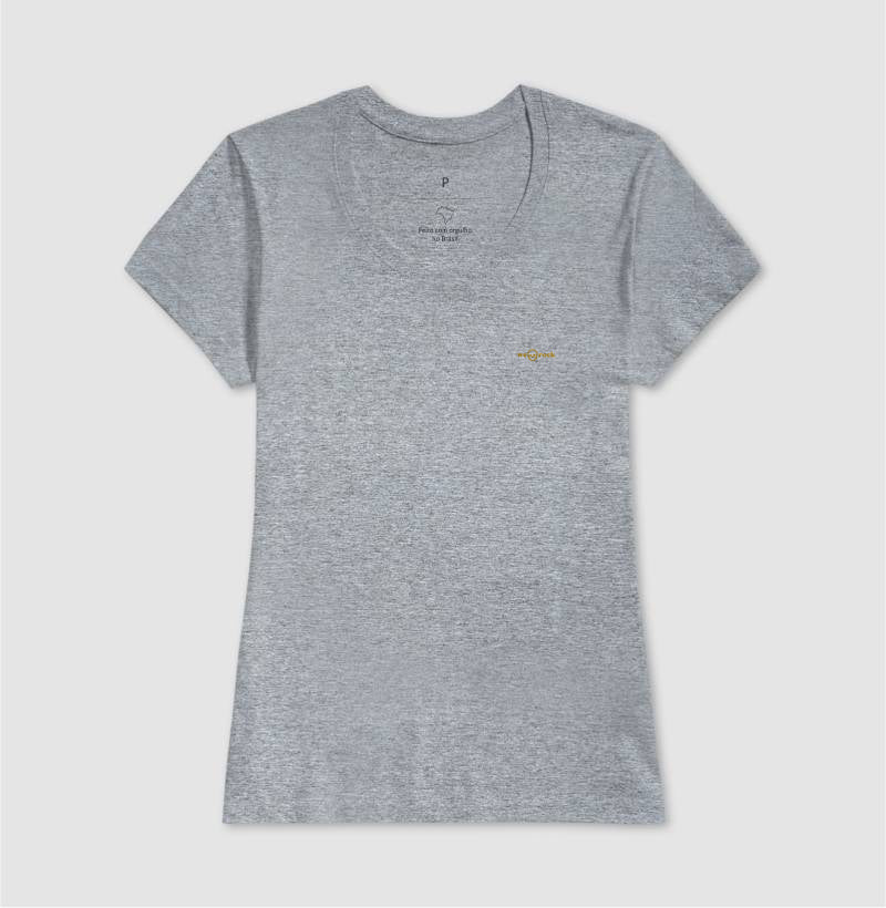 camiseta basic werock logo gold feminina