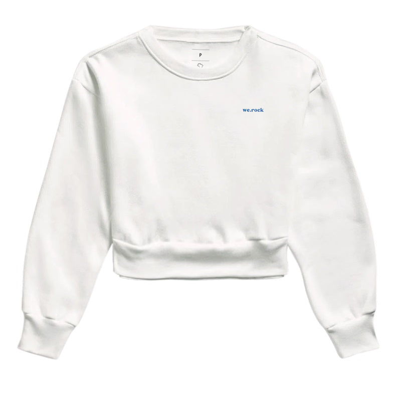 cropped moletom werock logo simple blue