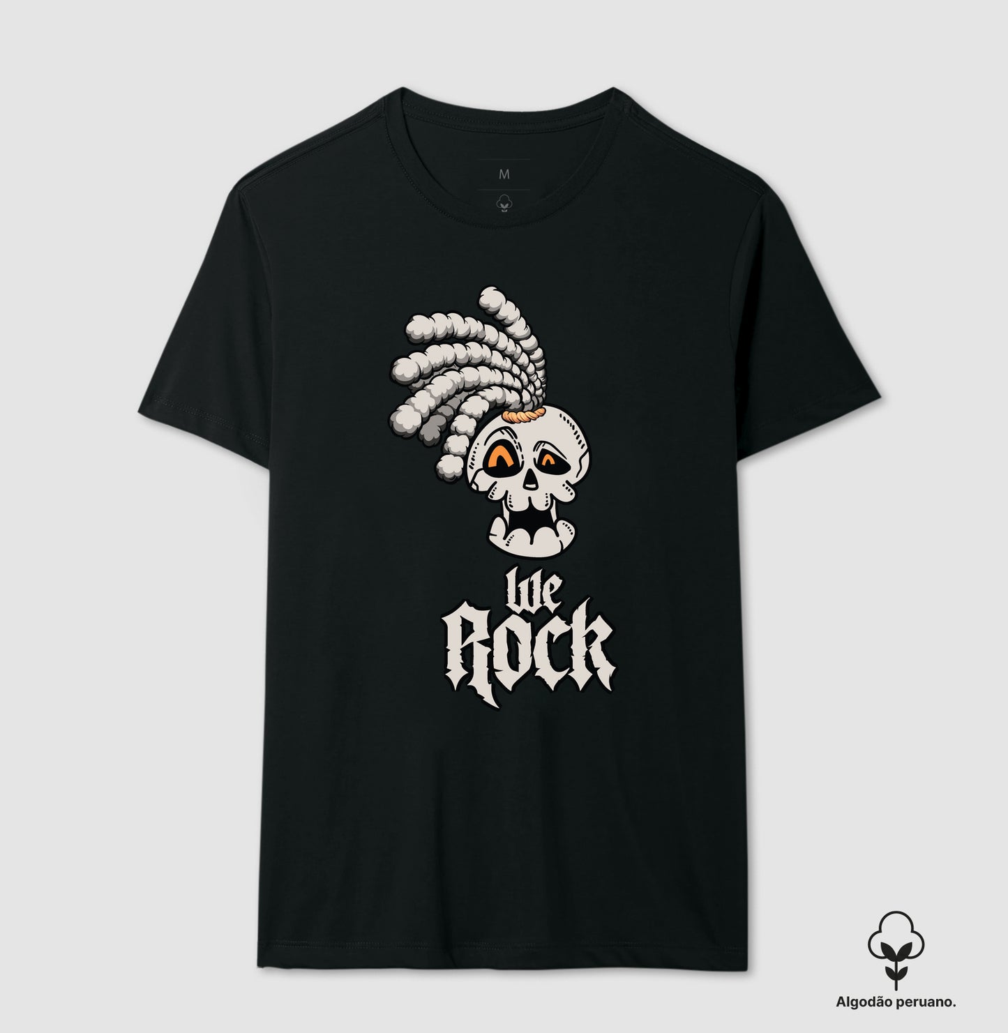 camiseta algodão peruano werock dread full feminina