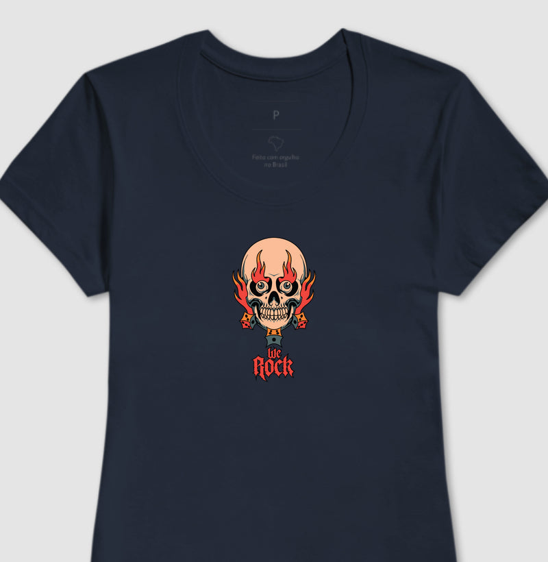 camiseta werock dados feminina