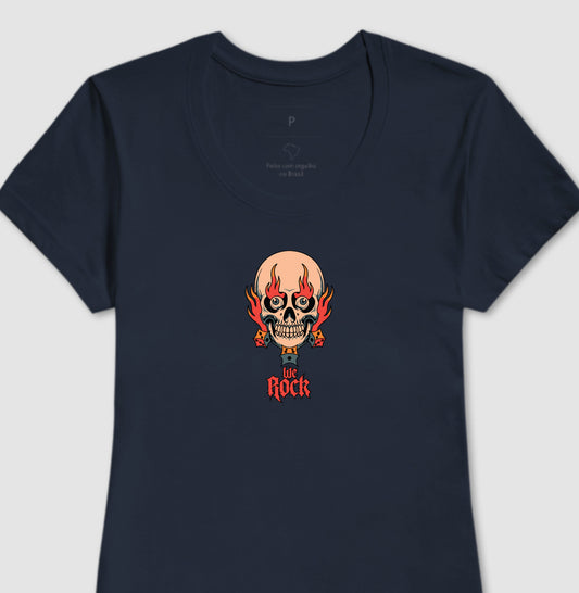 camiseta werock dados feminina