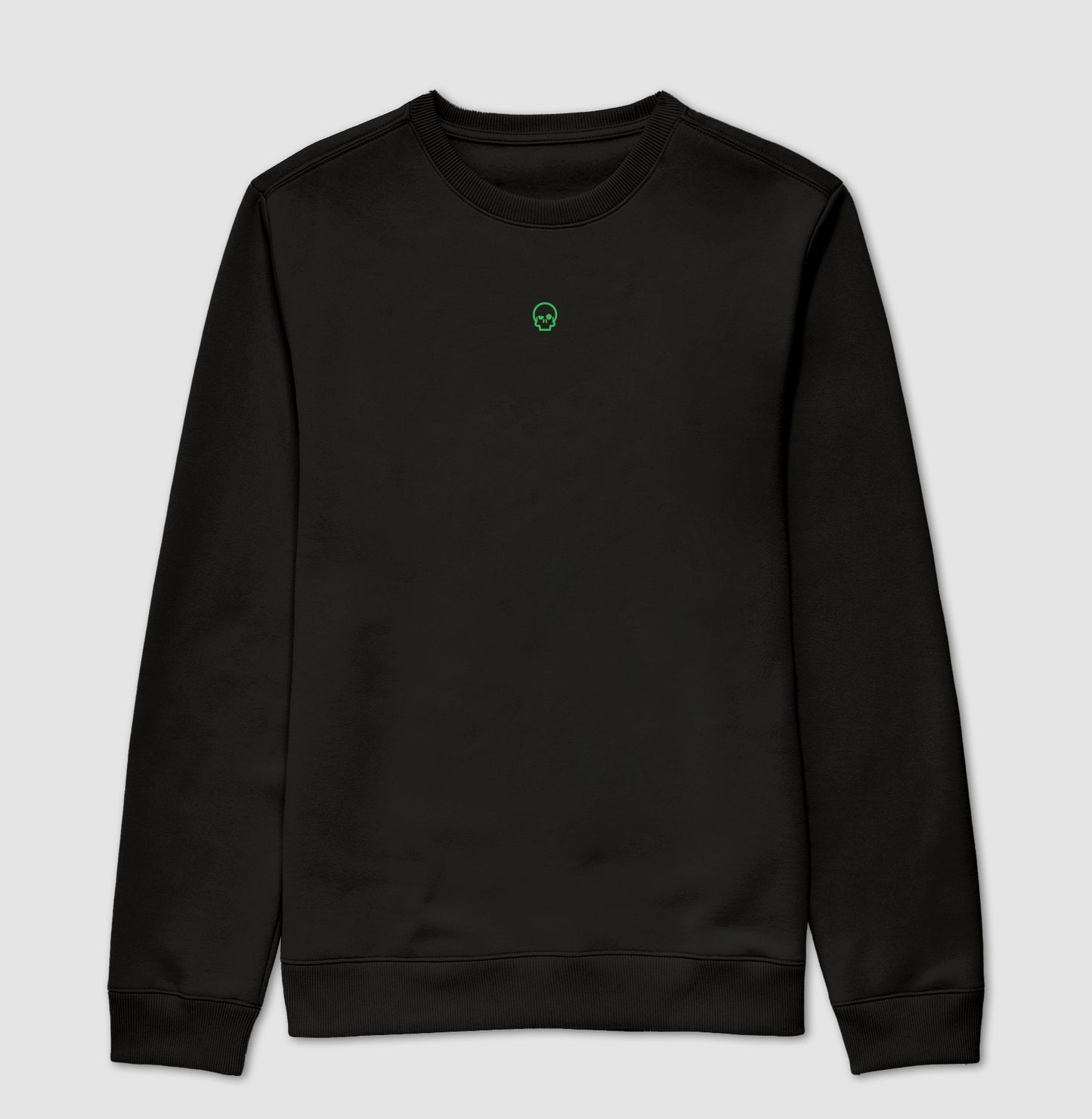 suéter werock skull logo green