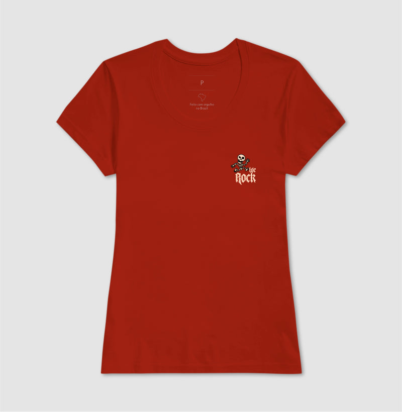 camiseta werock skeleton feminina
