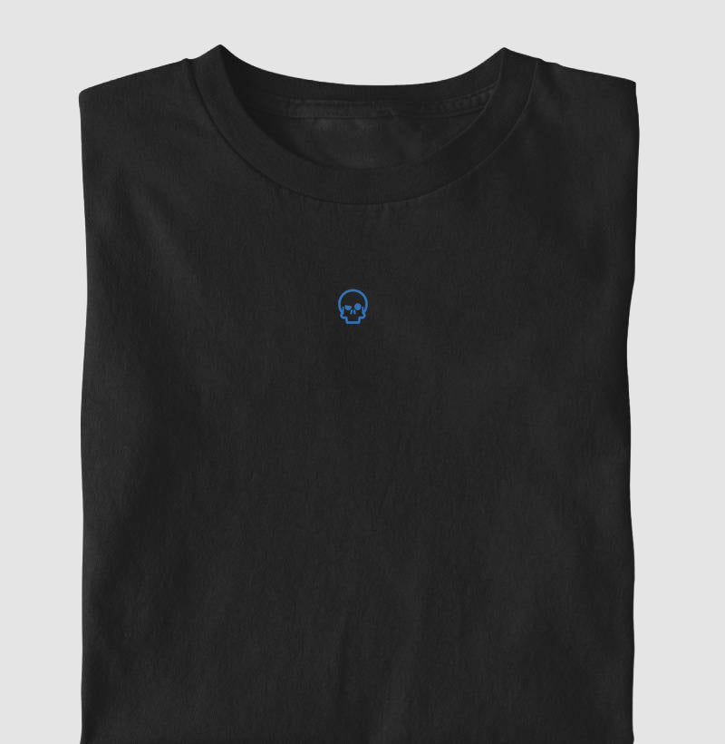 camiseta werock skull logo blue masculina