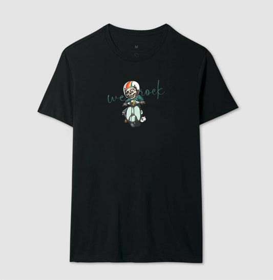 camiseta werock vespa skull feminina