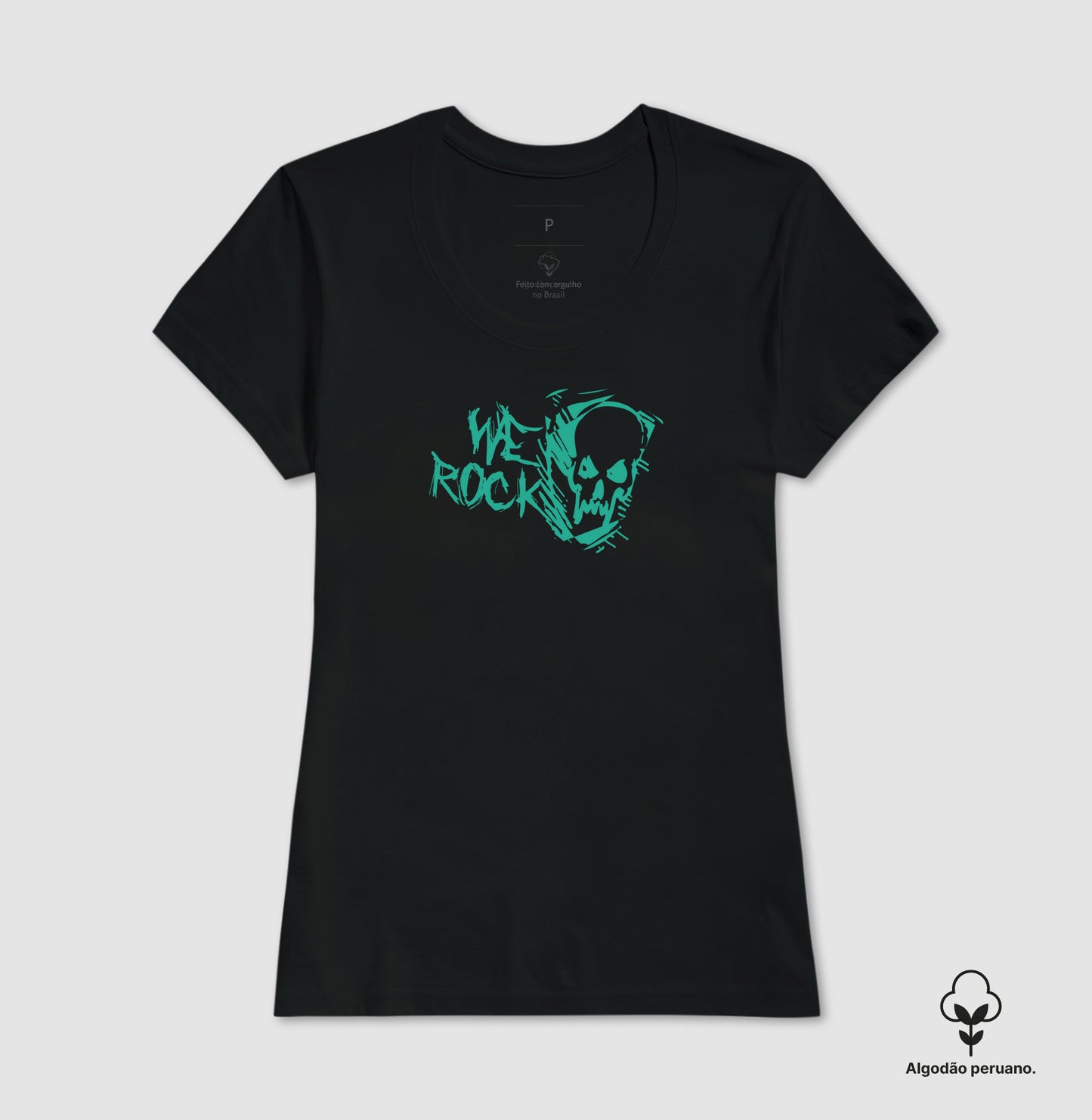 camiseta algodão peruano werock ghost feminina