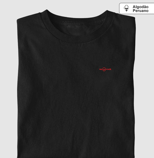 camiseta algodão peruano basic werock logo red masculina