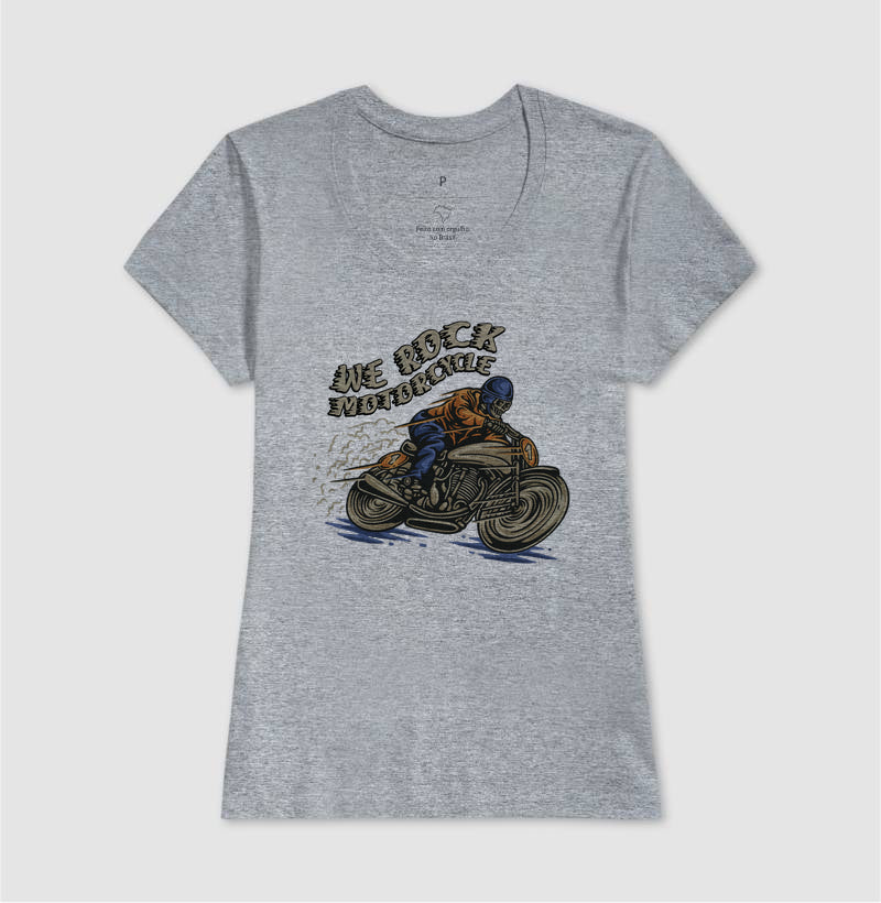 camiseta werock motorcycle feminina