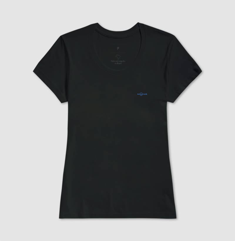 camiseta basic werock logo blue feminina