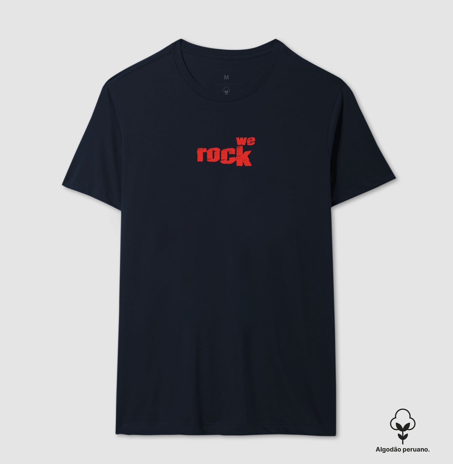 camiseta algodão peruano werock logo rock feminina