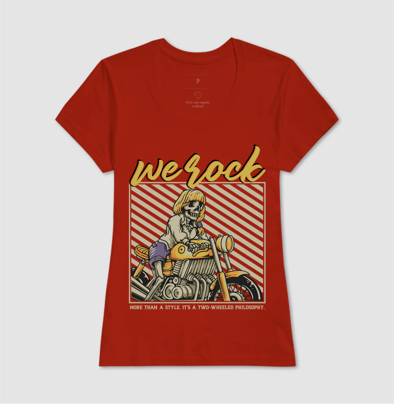 camiseta werock girl motorcycle feminina