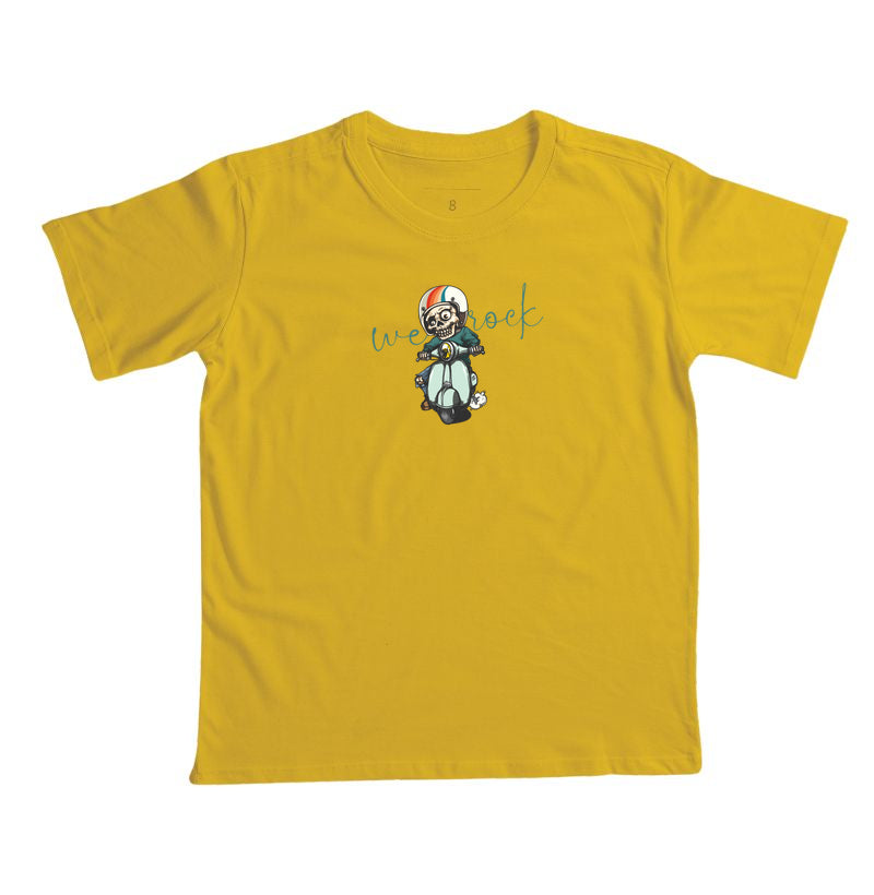 camiseta infantil werock vespa skull