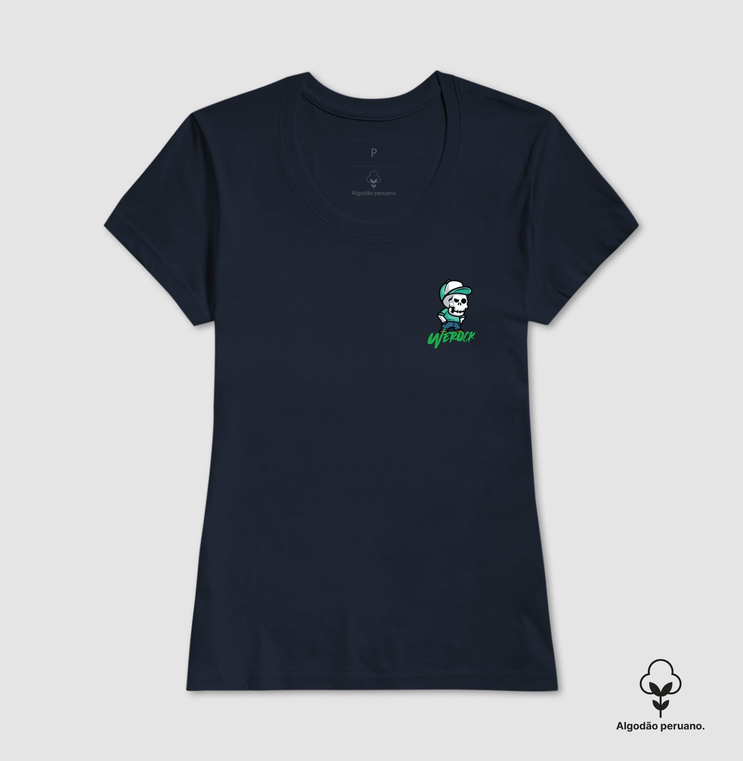 camiseta algodão peruano werock angry feminina