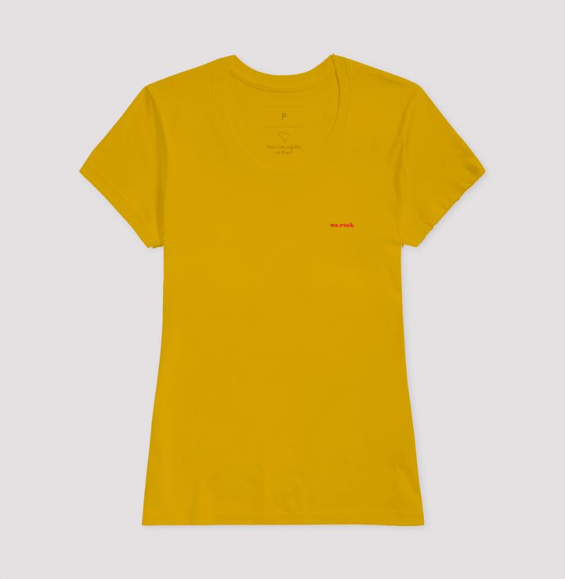 camiseta werock logo simple red feminina