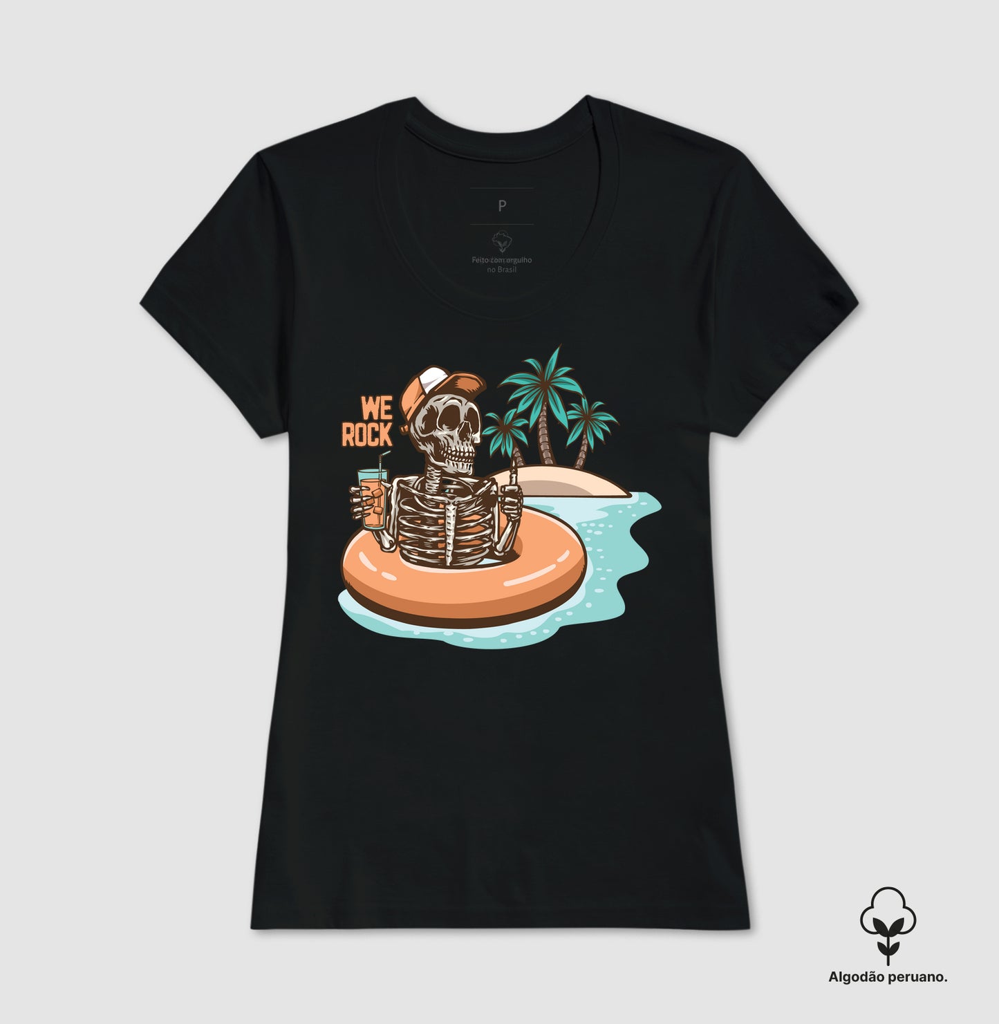 camiseta algodão peruano werock beach masculino