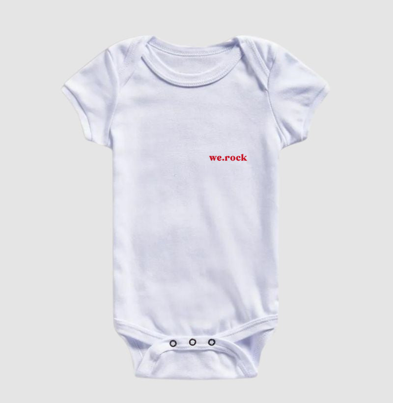 body infantil werock logo simple red