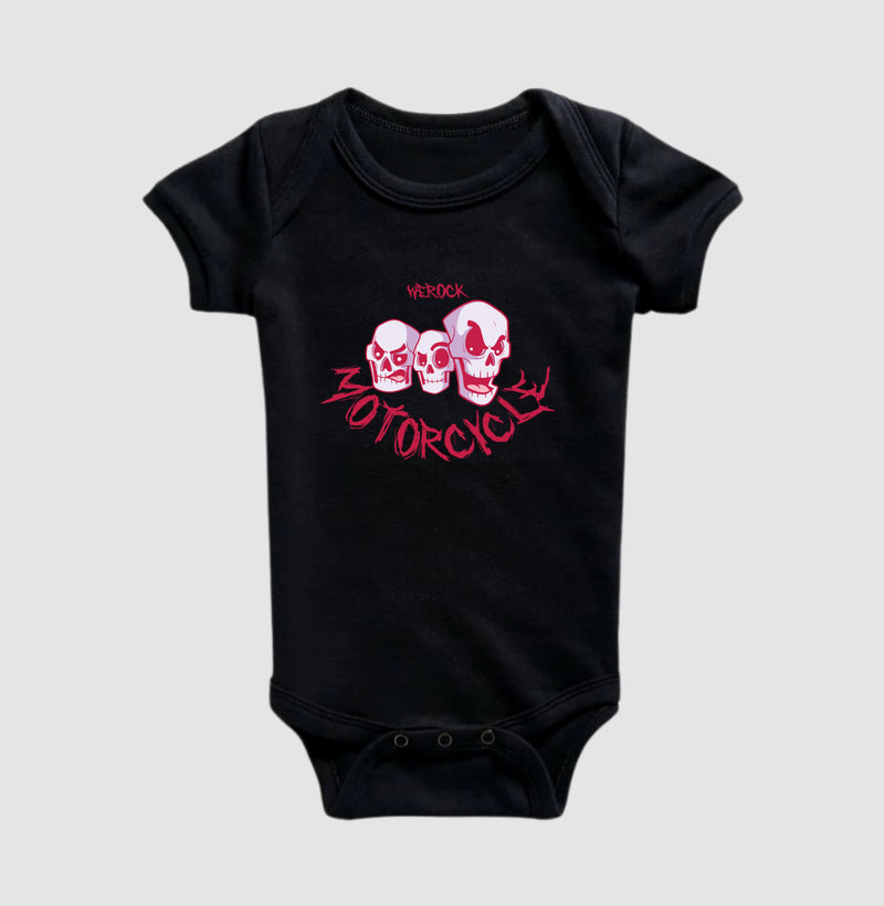 body infantil werock motorcycle skulls