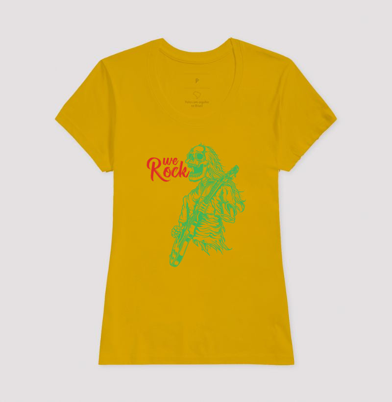 camiseta werock rock skull feminina