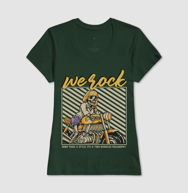 camiseta werock girl motorcycle feminina