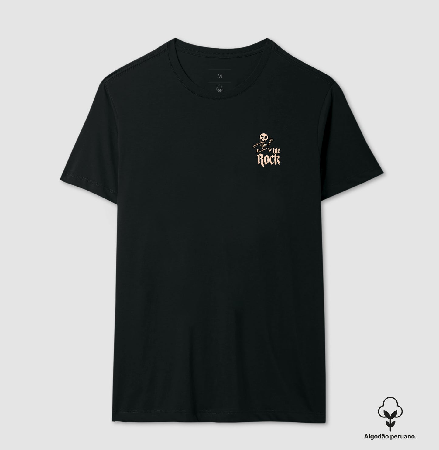 camiseta algodão peruano werock skeleton masculina