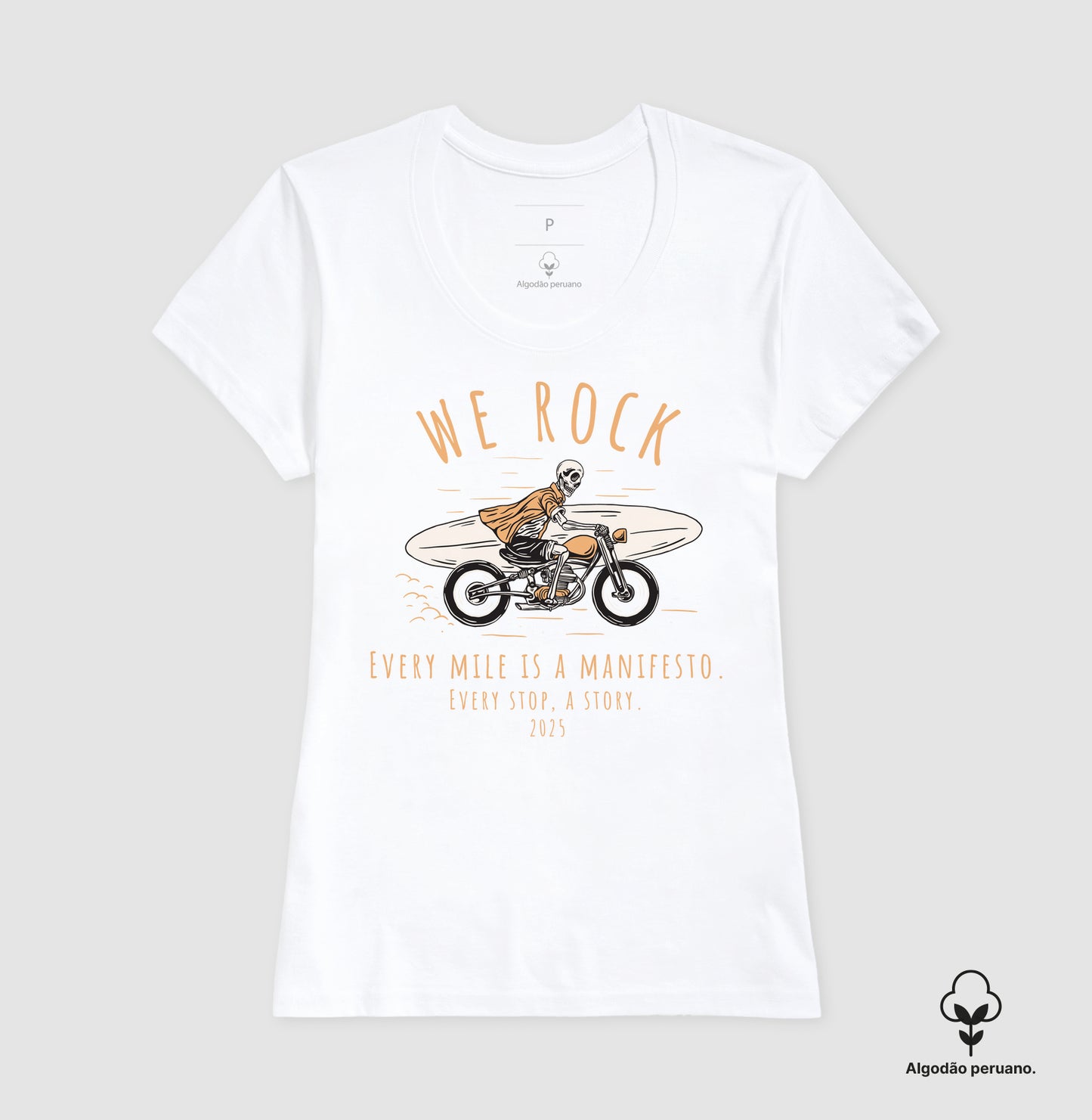 camiseta algodão peruano werock manifesto feminina