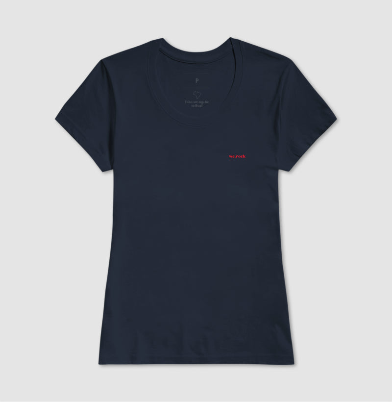 camiseta werock logo simple red feminina