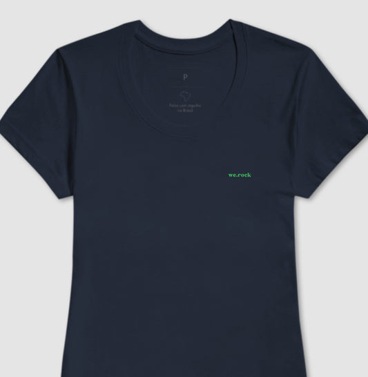 camiseta werock logo simple green feminina