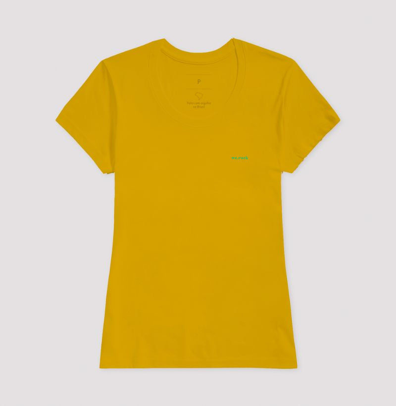 camiseta werock logo simple green feminina