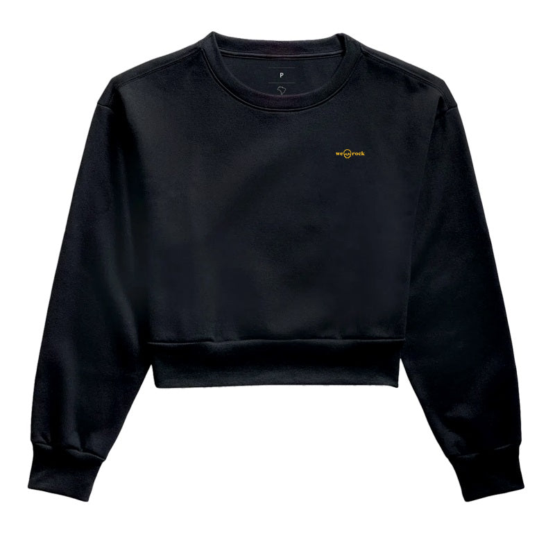 cropped moletom basic werock logo gold