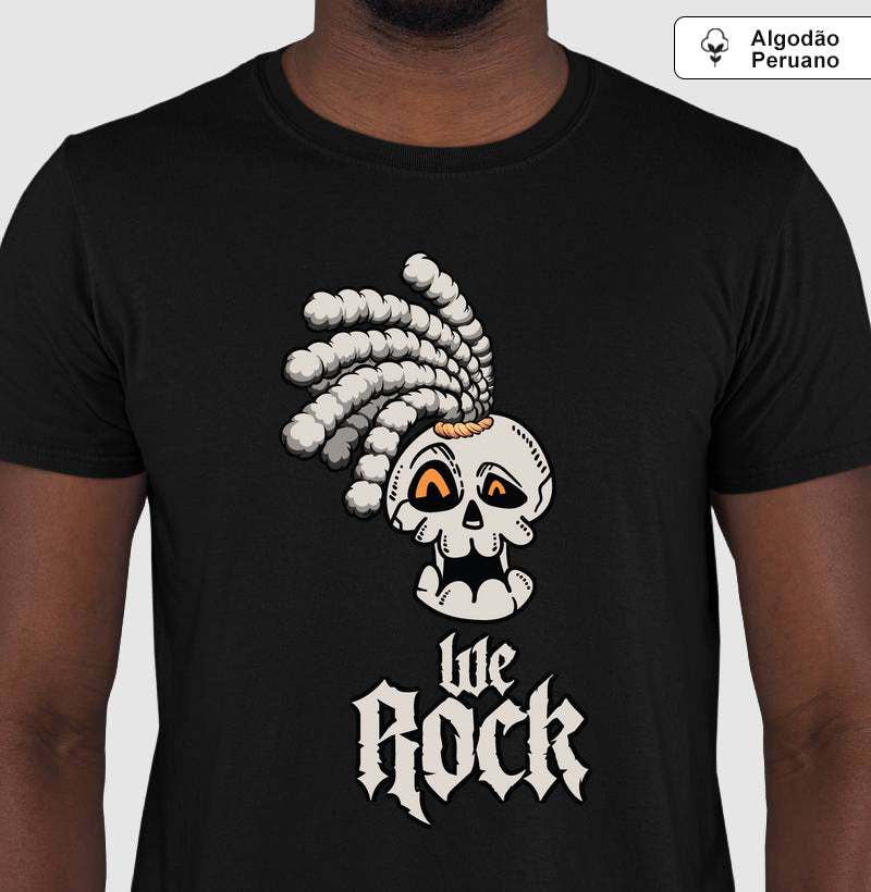 camiseta algodão peruano werock dread full masculina