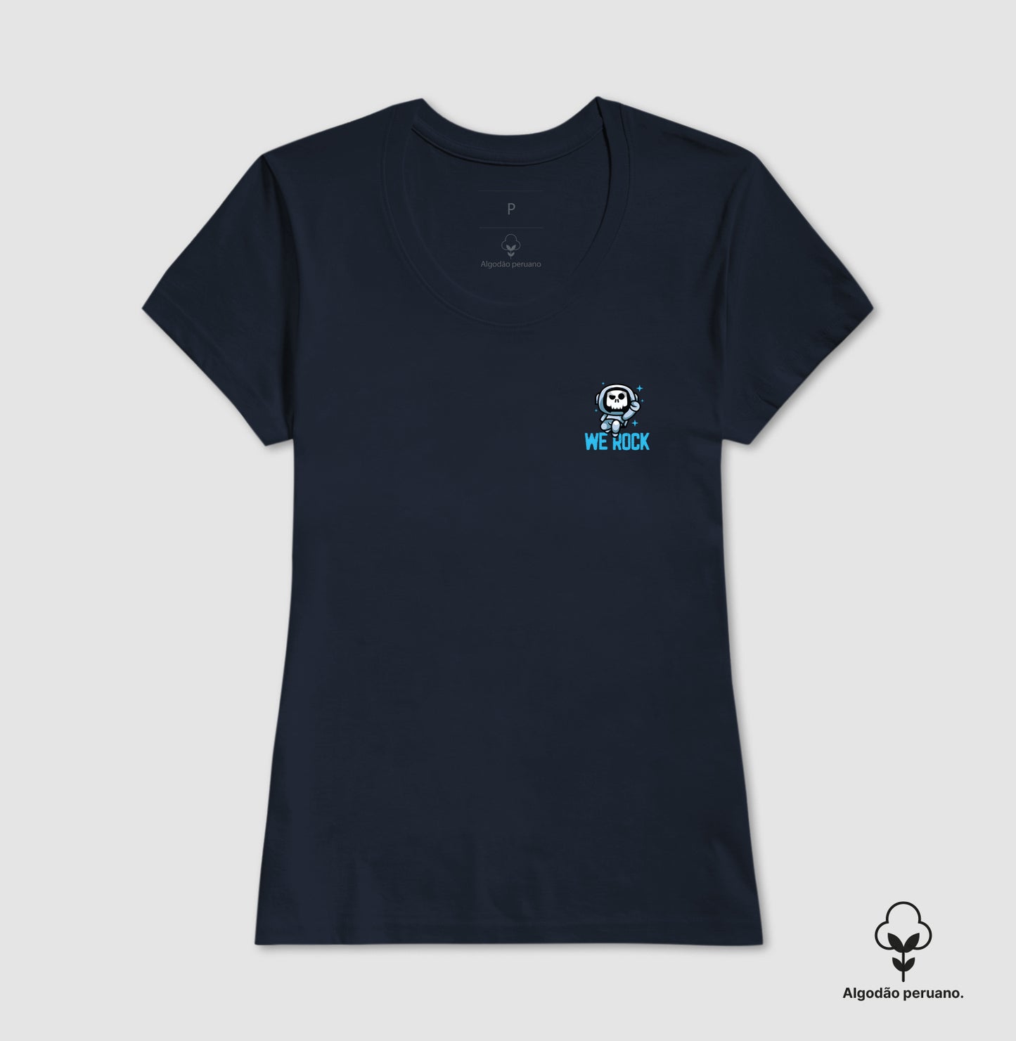 camiseta algodão peruano werock astronaut feminina