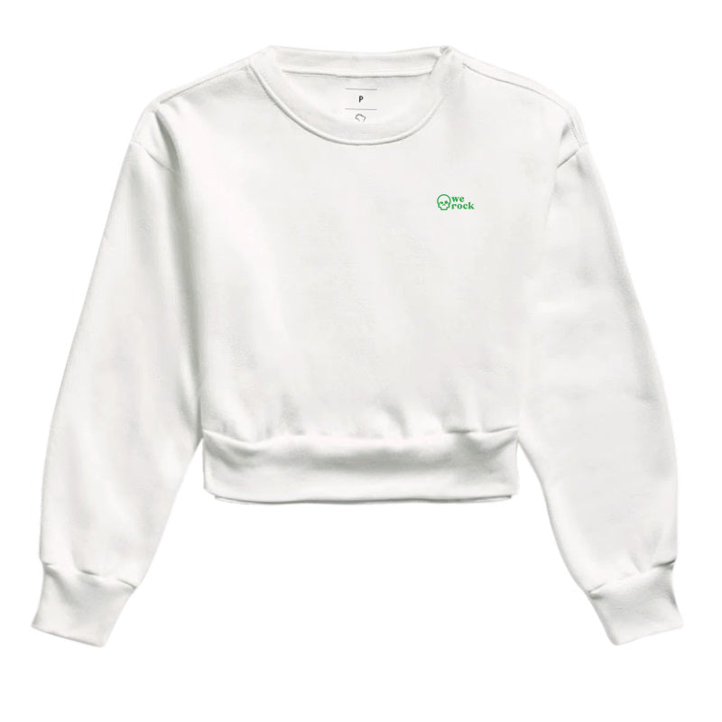 cropped moletom werock skull green