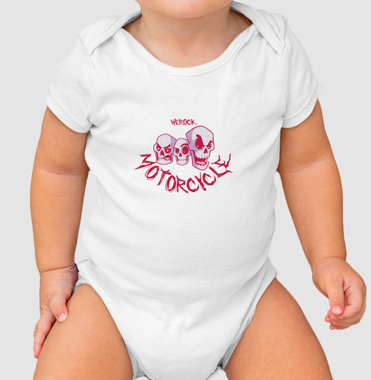 body infantil werock motorcycle skulls