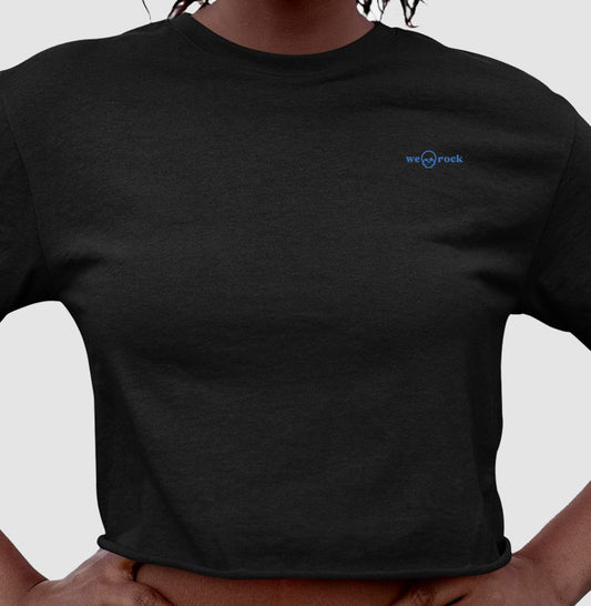 cropped basic werock logo blue masculina