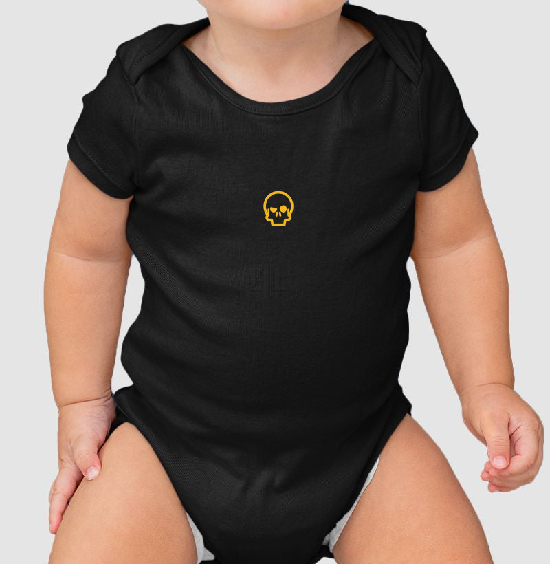 body infantil werock skull logo gold