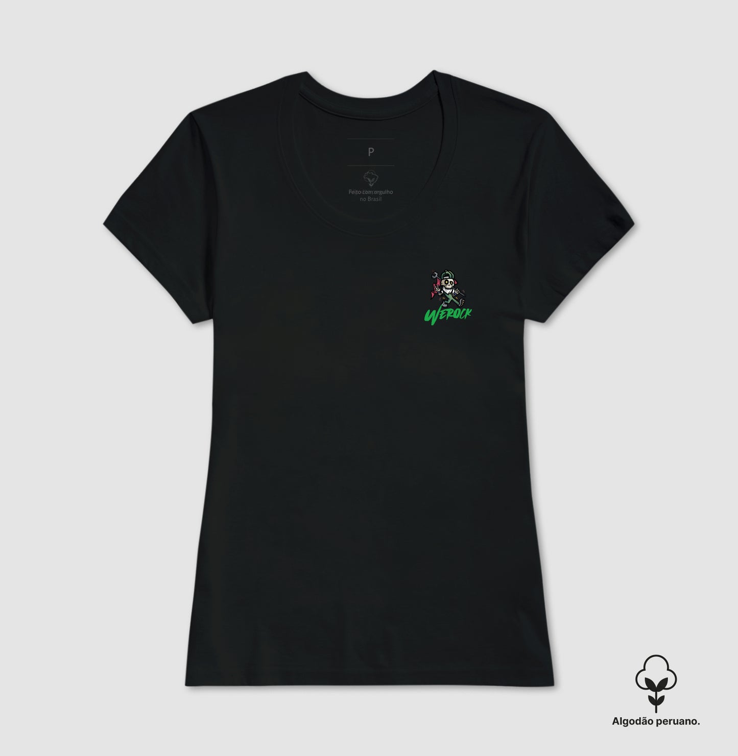 camiseta algodão peruano werock mechanic feminina