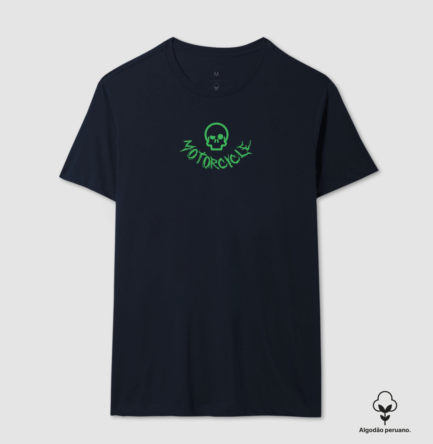 camiseta algodão peruano werock motorcycle logo masculina