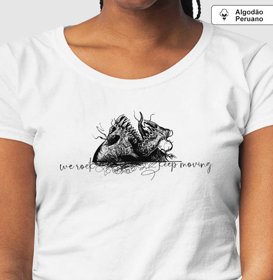 camiseta algodão peruano werock ghost moving feminina