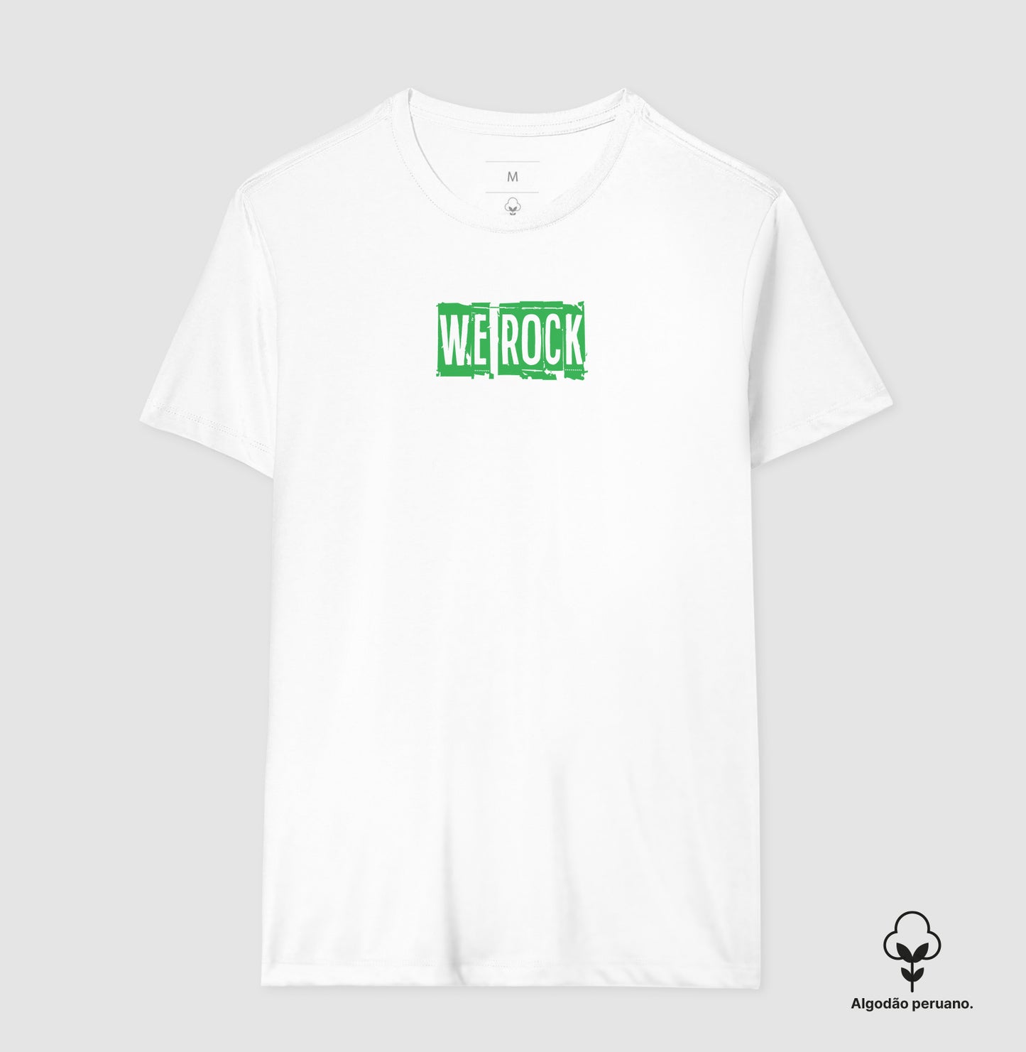 camiseta algodão peruano werock logo journal masculina