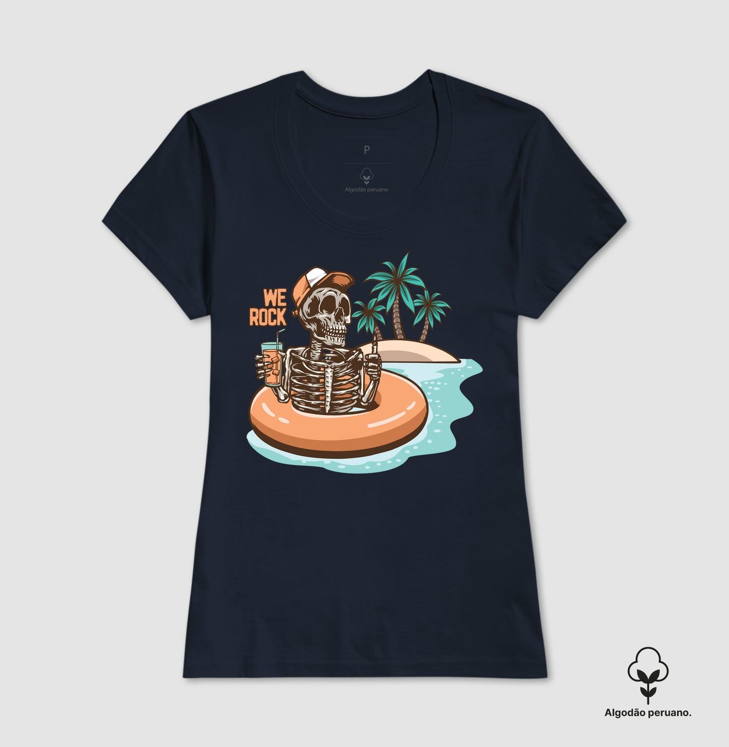 camiseta algodão peruano werock beach feminina