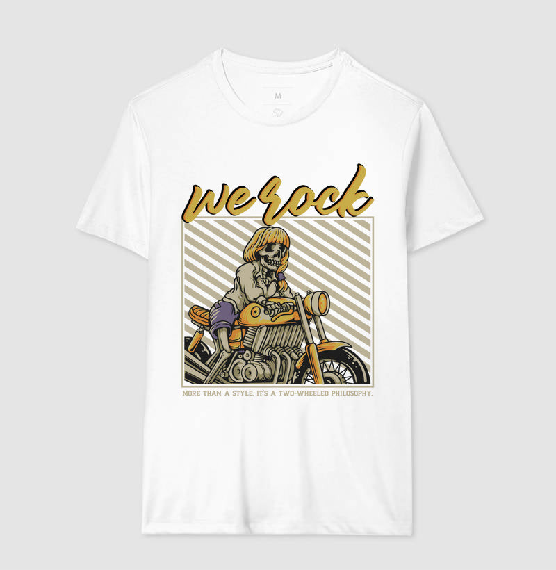 camiseta werock girl motorcycle masculina